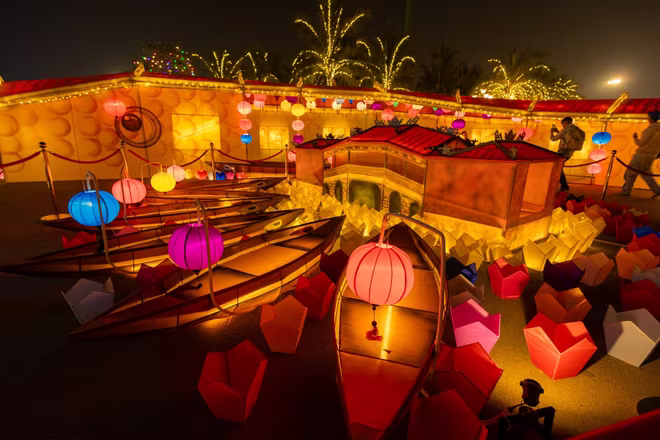 Tác phẩm đèn lồng “Hồn thiêng Đất Việt” (đội thi Hội An Craft) giành giải Nhất