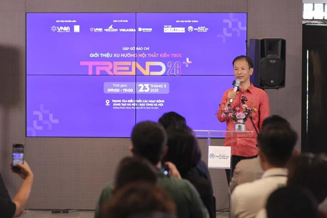 KTS Hoàng Thúc Hào (Phó Chủ tịch Hội Kiến trúc sư Việt Nam) chia sẻ tại sự kiện ra mắt ấn phẩm Trend 26+