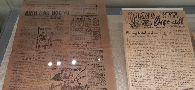 Báo Tiếng vang Bình dân học vụ do Ban phụ trương Bình dân học vụ tỉnh Thái Bình phát hành ngày 8/12/1945.