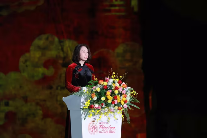 Phó Chủ tịch UBND TP Hà Nội Vũ Thu Hà phát biểu khai mạc ngày hội. Phó Chủ tịch UBND TP Hà Nội Vũ Thu Hà phát biểu khai mạc ngày hội.
