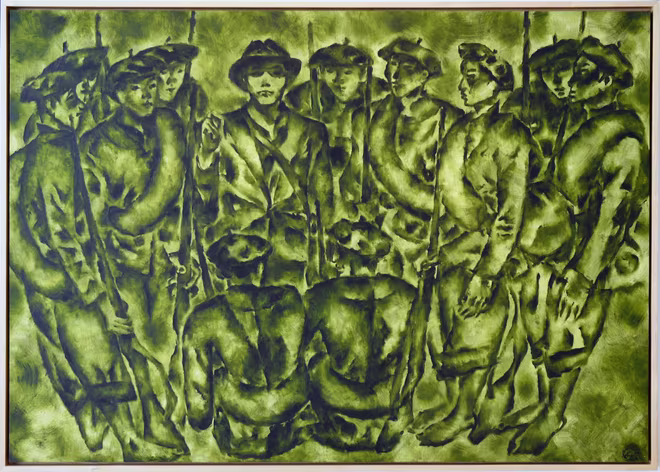 Bức "Niềm tin" được họa sĩ Đặng Thị Khuê vẽ bằng ngón tay, hoàn toàn không dùng bút vẽ. Bức "Niềm tin" được họa sĩ Đặng Thị Khuê vẽ bằng ngón tay, hoàn toàn không dùng bút vẽ.