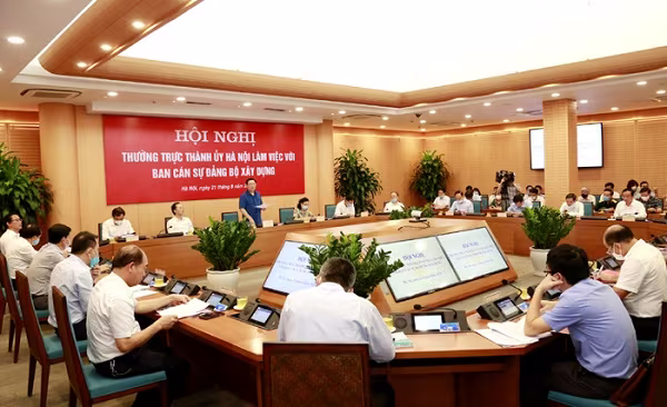 Thường trực Thành ủy Hà Nội làm việc với Ban Cán sự đảng Bộ Xây dựng Thường trực Thành ủy Hà Nội làm việc với Ban Cán sự đảng Bộ Xây dựng