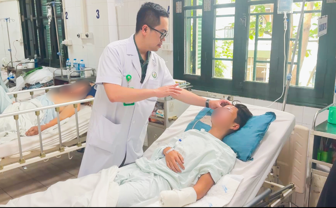 Bệnh nhi P.T.T được điều trị tại Bệnh viện Việt Đức sau ca phẫu thuật