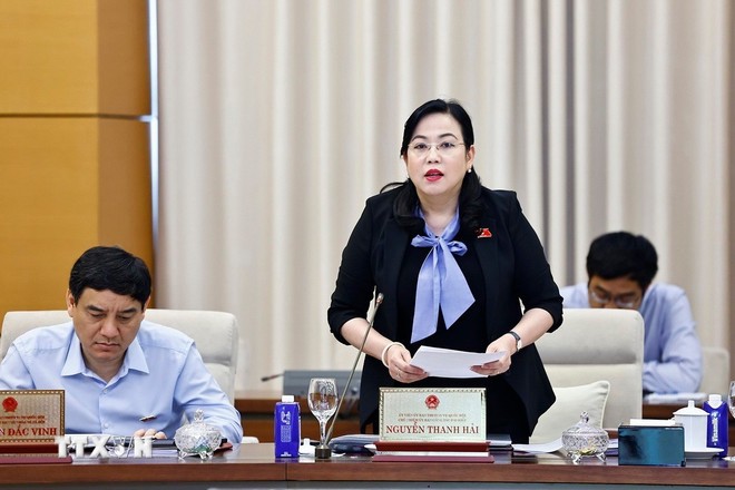 Chủ nhiệm Ủy ban Công tác đại biểu của Quốc hội Nguyễn Thanh Hải phát biểu