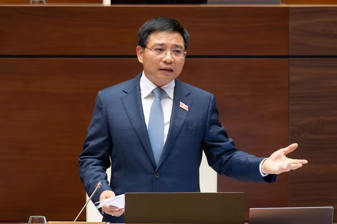 Bộ trưởng Bộ Tài chính Nguyễn Văn Thắng phát biểu