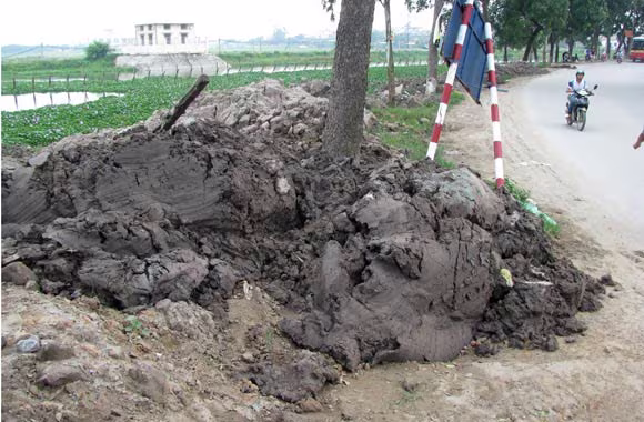 Những đống phế thải còn "tươi nguyên" tại thời điểm sáng 10-8-2011