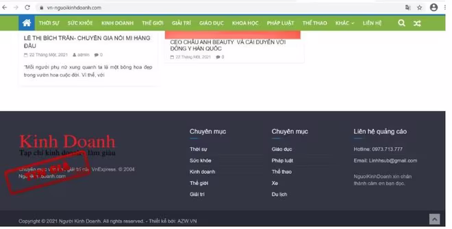 Chuyên trang giả mạo báo VnExpress bị phát hiện Chuyên trang giả mạo báo VnExpress bị phát hiện