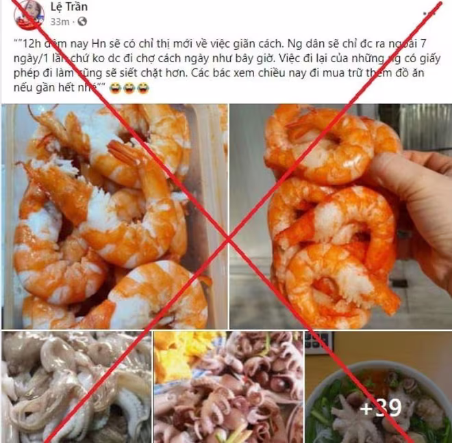 Facebooker Lệ Trần đăng tin giả về việc hạn chế ra ngoài của người dân Hà Nội Facebooker Lệ Trần đăng tin giả về việc hạn chế ra ngoài của người dân Hà Nội
