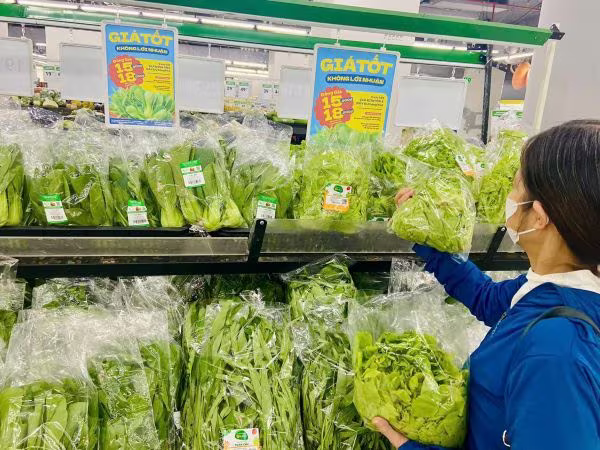 WinMart bình ổn giá rau xanh trong siêu thị