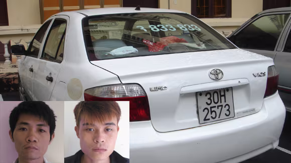 Hai đối tượng Tiến, Trà và chiếc xe tang vật Hai đối tượng Tiến, Trà và chiếc xe tang vật