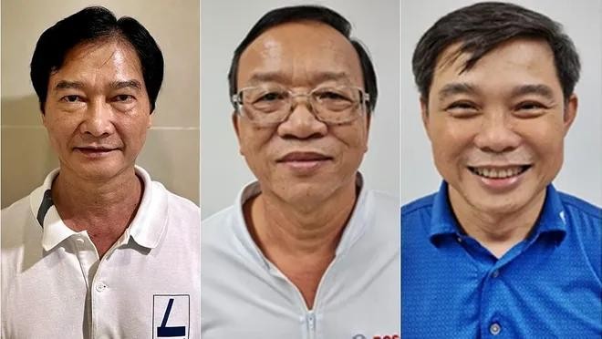 Cựu chủ tịch Tập đoàn Tuấn Ân (bên trái) và 2 cựu Giám đốc Điện lực Bình Thuận