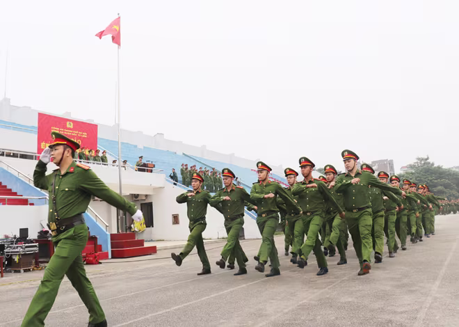 Phần đi đều bước của đơn vị CAP Xuân Đỉnh Phần đi đều bước của đơn vị CAP Xuân Đỉnh
