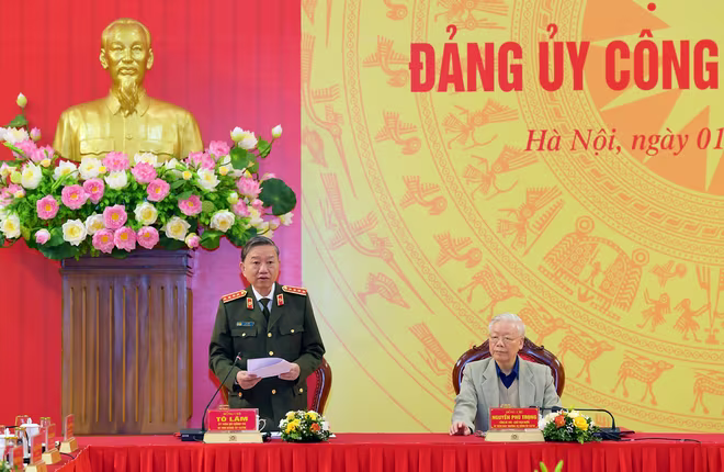 Đại tướng Tô Lâm, Ủy viên Bộ Chính trị, Bộ trưởng Bộ Công an phát biểu khai mạc hội nghị Đại tướng Tô Lâm, Ủy viên Bộ Chính trị, Bộ trưởng Bộ Công an phát biểu khai mạc hội nghị