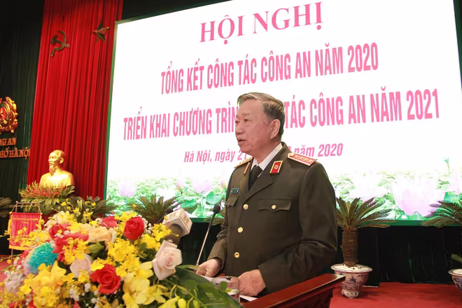 Đại tướng Tô Lâm, Ủy viên Bộ Chính trị, Bộ trưởng Bộ Công an phát biểu chỉ đạo tại Hội nghị