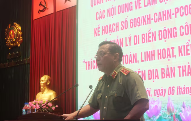 Trung tướng Nguyễn Hải Trung, Giám đốc CATP chỉ đạo tại Hội nghị Trung tướng Nguyễn Hải Trung, Giám đốc CATP chỉ đạo tại Hội nghị