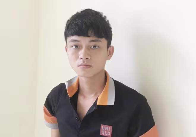 Hoàng Văn Trường tại cơ quan công an