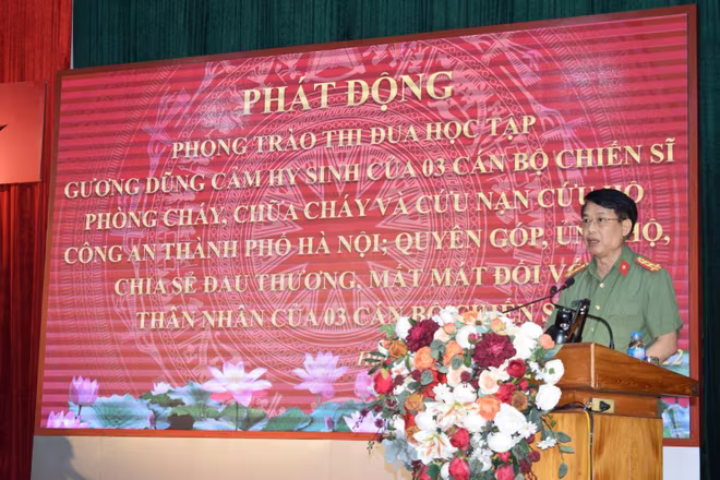 Đại tá Phạm Văn Đôn - Phó Giám đốc Công an tỉnh phát động phong trào thi đua học tập tấm gương dũng cảm của 3 liệt sỹ Đại tá Phạm Văn Đôn - Phó Giám đốc Công an tỉnh phát động phong trào thi đua học tập tấm gương dũng cảm của 3 liệt sỹ