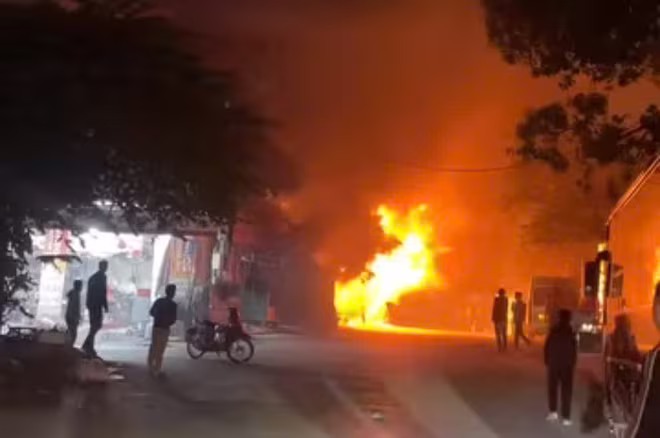 Hiện trường vụ hỏa hoạn Hiện trường vụ hỏa hoạn