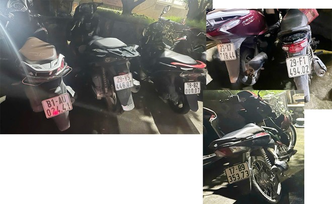 Các xe đỗ sai vị trí đã được đưa về trụ sở Công an phường Từ Liêm