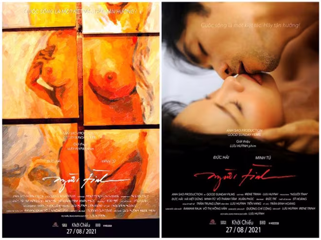 Hai tấm poster "Người tình" khiến người xem đỏ mặt Hai tấm poster "Người tình" khiến người xem đỏ mặt