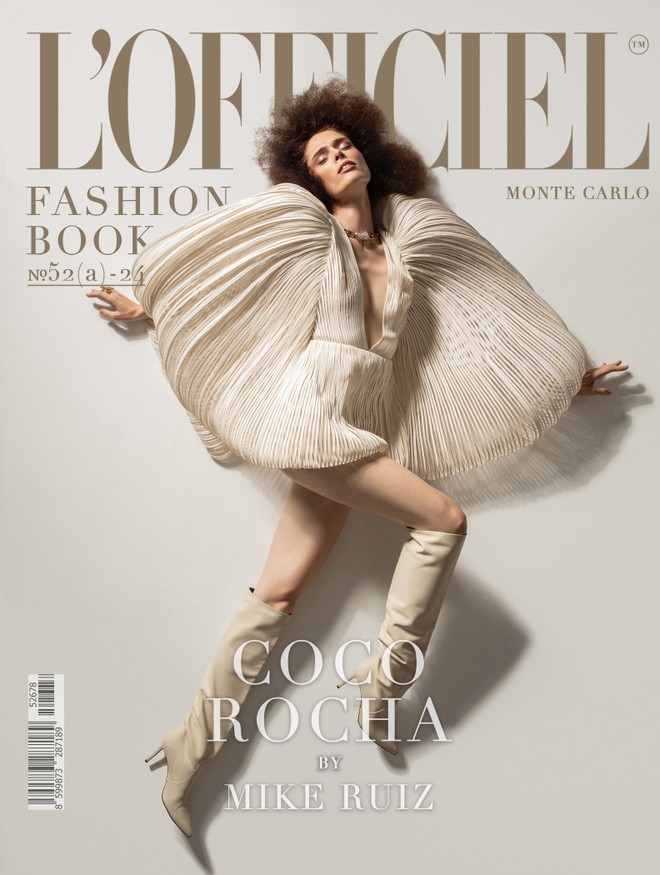 Siêu mẫu Coco Rocha với thần thái ngút ngàn trên trang bìa của L&apos;Officiel Fashion Book Monte Carlo