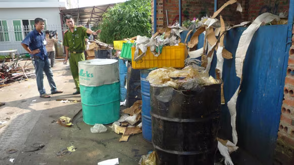 Chất thải nguy hại không được lưu giữ theo quy định