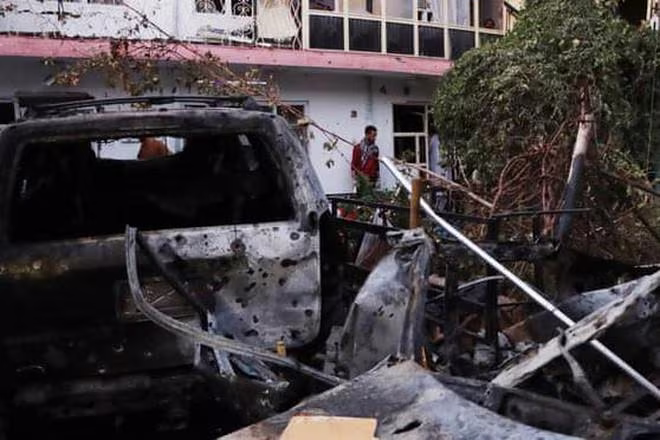 Hiện trường Mỹ không kích một khu dân cư ở Kabul hôm 29-8