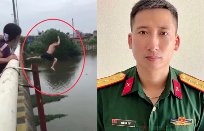 Thượng uý QNCN Ngô Văn Thứ và khoảnh khắc anh nhảy xuống sông Đáy cứu cô gái sắp đuối nước Thượng uý QNCN Ngô Văn Thứ và khoảnh khắc anh nhảy xuống sông Đáy cứu cô gái sắp đuối nước