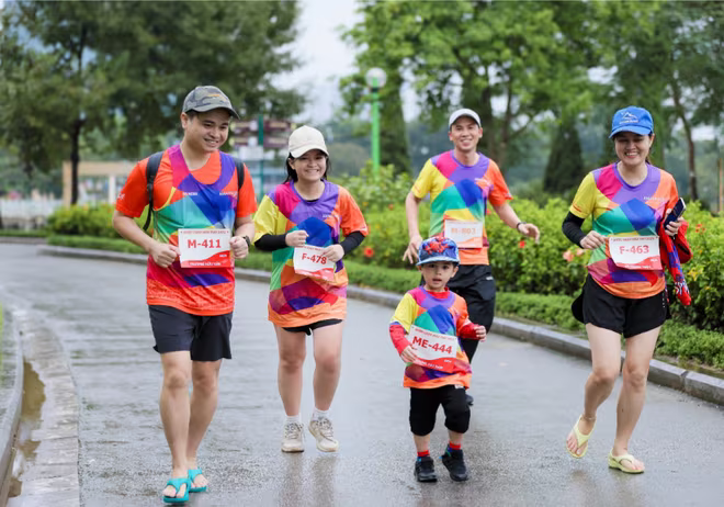 Cả gia đình tham gia giải chạy Cả gia đình tham gia giải chạy