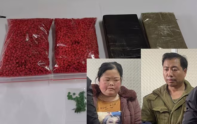 Hai đối tượng và tang vật Hai đối tượng và tang vật