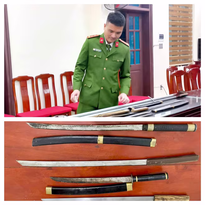 Cơ quan Công an thu giữ tang vật vụ việc...