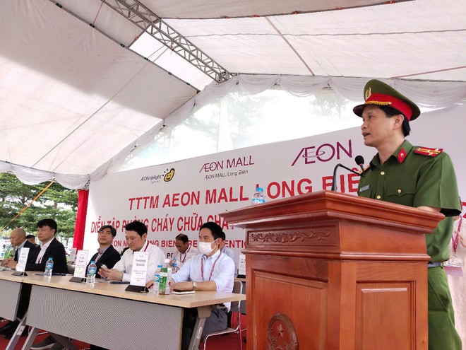 Thượng tá Đinh Việt Phương, Phó trưởng Phòng Cảnh sát PCCC và CNCH, CATP Hà Nội phát biểu
