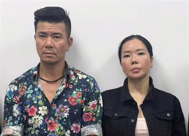 Vợ chồng đối tượng Lê Văn Đông và Nguyễn Thị Mai Anh Vợ chồng đối tượng Lê Văn Đông và Nguyễn Thị Mai Anh