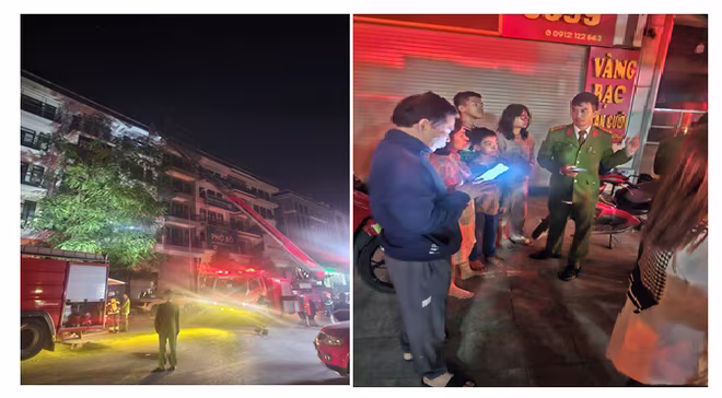 Các nạn nhân được lực lượng Cảnh sát PCCC và CNCH hướng dẫn đưa xuống vị trí an toàn