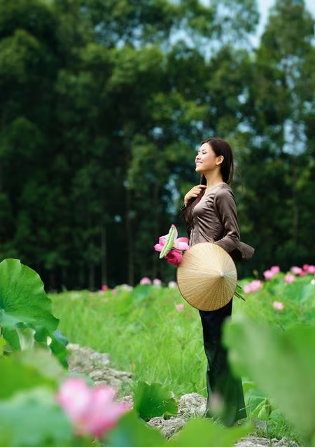 Hoa hậu biển Nguyễn Thị Loan mộc mạc bên đóa hoa sen ảnh 5 Hoa hậu biển Nguyễn Thị Loan mộc mạc bên đóa hoa sen ảnh 5