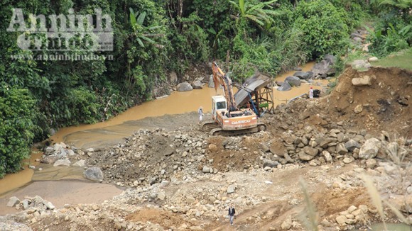 Ngang nhiên tàn phá ruộng để tìm vàng ảnh 1 Ngang nhiên tàn phá ruộng để tìm vàng ảnh 1