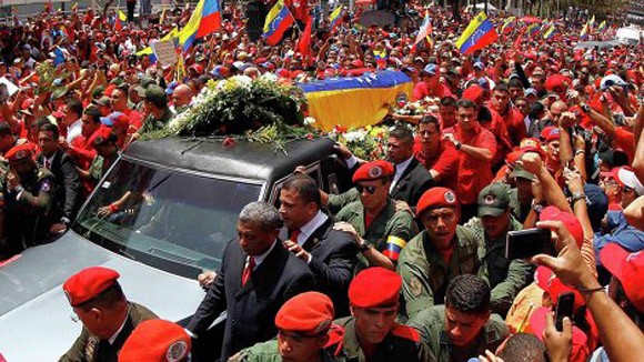 Hình ảnh lễ đưa tiễn linh cữu cố tổng thống Hugo Chavez ảnh 1 Hình ảnh lễ đưa tiễn linh cữu cố tổng thống Hugo Chavez ảnh 1