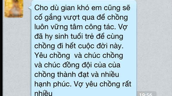 Tin nhắn xúc động của người vợ gửi chồng ở Trường Sa ảnh 1 Tin nhắn xúc động của người vợ gửi chồng ở Trường Sa ảnh 1