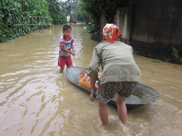 Nghệ An: 2.430 ngôi nhà chìm trong biển nước ảnh 4 Nghệ An: 2.430 ngôi nhà chìm trong biển nước ảnh 4