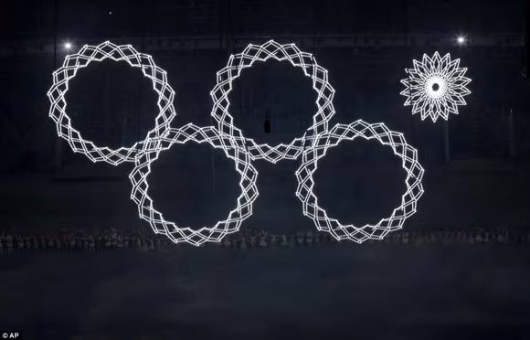 Olympic Sochi 2014 chính thức khai mạc với màn pháo hoa rực rỡ ảnh 2 Olympic Sochi 2014 chính thức khai mạc với màn pháo hoa rực rỡ ảnh 2