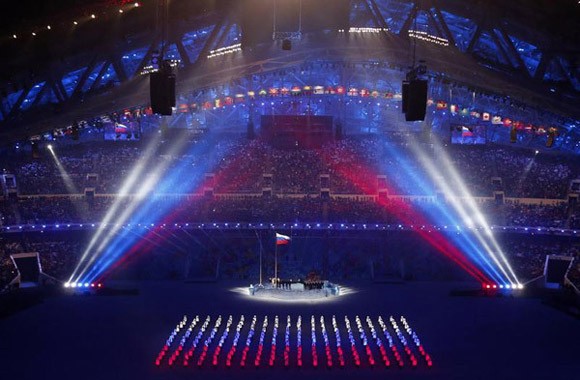 Olympic Sochi 2014 chính thức khai mạc với màn pháo hoa rực rỡ ảnh 8 Olympic Sochi 2014 chính thức khai mạc với màn pháo hoa rực rỡ ảnh 8