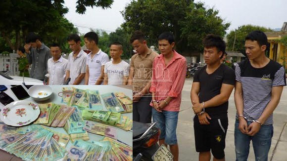 Phá sới bạc liên tỉnh, bắt 11 đối tượng "sát phạt" nhau dưới hình thức xóc đĩa ảnh 1 Phá sới bạc liên tỉnh, bắt 11 đối tượng "sát phạt" nhau dưới hình thức xóc đĩa ảnh 1