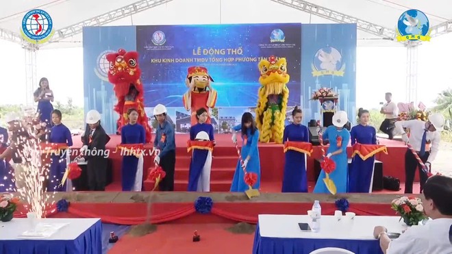 Hình ảnh 1 lễ động thổ dự án &quot;bánh vẽ&quot; của Lê Thị Hiền