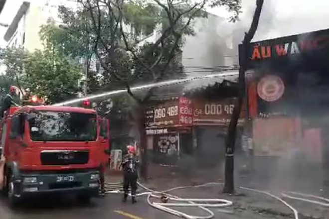 Hiện trường vụ cháy Hiện trường vụ cháy