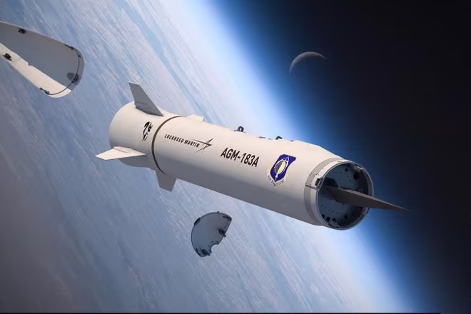 Hình ảnh mô phỏng nguyên lý hoạt động của tên lửa AGM-183A ARRW