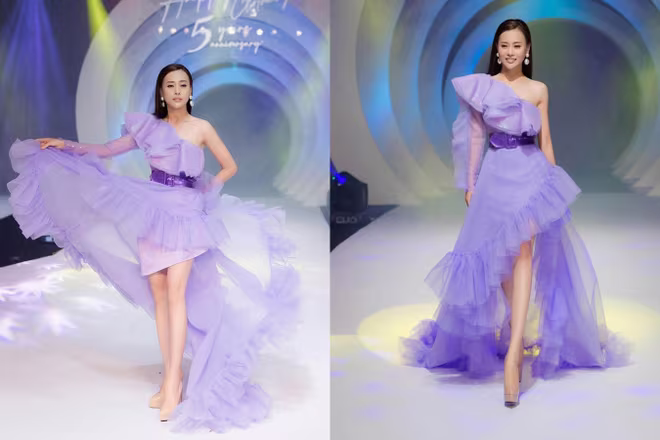 Cứ mỗi lần sải bước trên sàn diễn thì Phương Oanh lại được ưu ái dành cho vị trí vedette đắt giá Cứ mỗi lần sải bước trên sàn diễn thì Phương Oanh lại được ưu ái dành cho vị trí vedette đắt giá