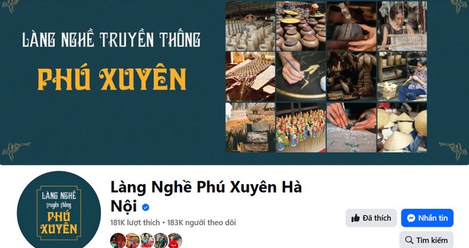 Trang Fanpage Làng Nghề Phú Xuyên Hà Nội thu hút 183.000 lượt theo dõi