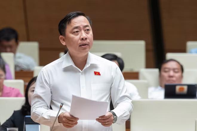 Đại biểu Đào Chí Nghĩa (đoàn TP. Cần Thơ) phát biểu