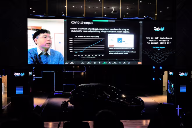 Giáo sư Nguyễn Lê Minh từ Nhật Bản chia sẻ tại Zalo AI Summit 2020
