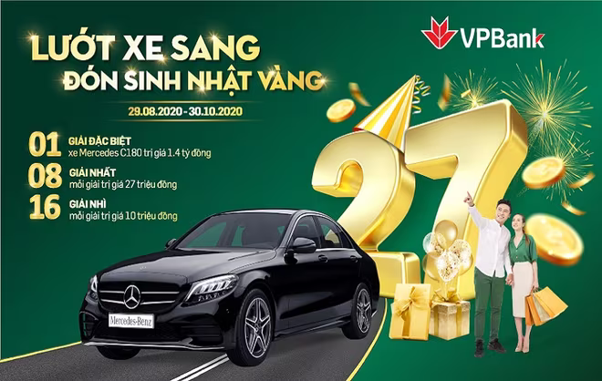 Cơ hội trúng ô tô Mercedes thế hệ mới với VPBank Cơ hội trúng ô tô Mercedes thế hệ mới với VPBank